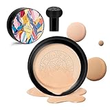 Periodicali Mushroom Head Air Cushion CC Cream,Periodicali Makeup,Periodicali Mushroom Makeup,Moisturizing and Concealer,Even Skin Tone Makeup Base,Lasting Nude Makeup-Brightening (Natural)