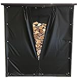 QUICK STAR Wetterschutz Front und Rückwand aus Polyester für Kaminholzunterstand XXL 185x70x185cm