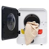 Kompakter Trockner für die Wand: 4,5 kg Fassungsvermögen, Edelstahl, PTC-Heizung, Display, 5 Programme, Überhitzungsschutz | Leiser und effizienter Ablufttrockner für Wohnung oder Bad