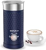 SIMPLETaste Milchaufschäumer, 4-in-1 Elektrischer Milchdampfgarer, Automatischer Heiß- und Kaltschaumbereiter und Milchwärmer für Latte, Cappuccino, Macchiato