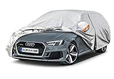 kayme 6 Schichten Autoabdeckung Wasserdicht Atmungsaktiv, Vollgarage Autoplane Kompatibel mit Volvo V60, A4 Avant, 3er Touring, Passat Estate, Octavia Combi, Abdeckplane für Kombi(450 bis 485 cm) 2XL