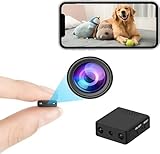 WiFi Mini Kamera 1080P HD, Kleine Überwachungskamera mit Live Übertragung aufs Handy, Kompakte Indoor Sicherheitskamera mit Bewegungserkennung & Nachtsicht, mini camera Stromanschluss erforderlich