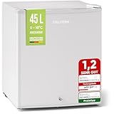 Stillstern Mini Kühlschrank E 45L mit Abtauautomatik, Schloss, Frostfach, Leise, Ideal für Küche, Büro, Schlafzimmer, Hotels und kleine Wohnungen Kühlschrank klein Minibar Getränkekühlschrank