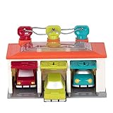 Battat Motorikspielzeug Auto Garage Cars mit Schlüsseln Formensortierspiel – Baby Spielzeug ab 2 Jahren (5 Teile), 11” (L) x 7.5” (W) x 6.6' (H)