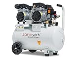 Starkwerk SW 457/8 Flüster Kompressor Silent Kompressor 1,5kW !69 dB! 8Bar ölfrei Druckluft Kompressor leise Compressor