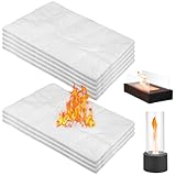Keramikwolle für Bioethanol: 8 PCS Keramikschwamm für Bioethanol Kamin, Bioethanol Ersetzen Sie Den Docht für Indoor Gel Tischkamin zur Verlängerung der Brenndauer, 30 X 20 X 0.5 cm