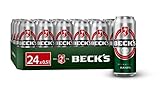 BECK'S Pils Dosenbier, Sortenreines Dosen-Set, EINWEG (24 x 0.5 l), Pils Bier