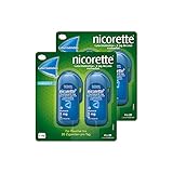 NICORETTE Lutschtabletten Doppelpack mit 2 mg Nikotin – freshmint Geschmack – diskret mit dem Rauchen aufhören – für Raucher von bis zu 20 Zigaretten/Tag – zuckerfrei