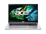 Acer Aspire 3 (A317-54-52W2) Laptop 17,3' FHD IPS Display Intel Core i5-1235U 16 GB RAM 512 GB SSD Intel Iris Xe Grafik Windows 11 QWERTZ Tastatur Silber