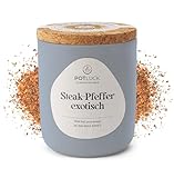 POTLUCK | Steak-Pfeffer exotisch | Gewürzmischung im Keramiktopf | 80g | Vegan, glutenfrei und mit natürlichen Inhaltsstoffen