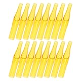 MUSISALY 50 Stück Einweg Tattoo Kunststoffspitzen Gelbe Düsenspitzen für Tätowierungen Professionelles Tattoozubehör