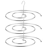 Angoily 3 Stück 3 Stück Spiral Wäscheständer aus Edelstahl 8mm – Drehbarer Bettlaken und Deckenaufhänger für Drinnen Höhenverstellbar Platzsparend und Faltbar