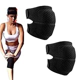 HSTWODE 2 Stück Kniebandage | Sport Kniebandage | Kniestütze | Verstellbares Patella Strap,für Fußball, Basketball, Laufen, Tennis, Sehnenentzündung (Schwarz, L)