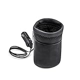 hauck Feed Me, Grau - Baby Flaschenwärmer 10 x 10 x 12 cm für Babyfläschchen & Babygläschen, mit 12-Volt Anschluss für Auto Zigarettenanzünder, Überhitzungsschutz & Power-Anzeige