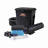 Mauk® Teichdurchlauf-Filter-Set ECO Teichfilter Komplettset mit Pumpe Teichpumpe mit Filter Gartenteich UV Lampe/UVC Klärer Teich Algenvernichter 12/9W
