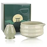 2 Teilige Matcha Schale, Matcha Set Matcha Farbe Traditionelles Matcha Zeremonie Japanisches Teeset Matcha Keramikschale Keramik Matcha Schale für Teestube Büro