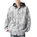 Foweknow Hemdjacke Herren Bomberjacke Langarm Übergangsjacke Blouson Jacke Dünne Locker Passform Herbstjacke Casual College Jacken Mit Reißverschluss Frühling Herbst Sportjacke Sweatjacke