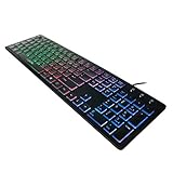 LogiLink ID0138 Beleuchtete Tastatur, LED Regenbogen-Hintergrundbeleuchtung schwarz