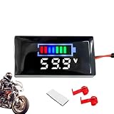 Golfwagen Batteriemessgerät - Digitale Spannungsanzeige, LCD-Display-Monitor | 2,24 x 1,14 x 0,82 Zoll, genauer Batterie-Monitor, Voltmeter Werkzeug für die