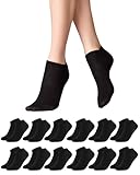 Libella Damensocken Socken Damen 39-42 Schwarz 12Paar Baumwolle Kurze Socken Unisex Söckchen Sportsocken Sneakersocken Damen-socken Halbsocken Schwarze Socken Damen 39-42