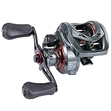 Sougayilang MAX Baitcasting Rolle 8.0:1 High Speed Gear Ratio Angelrolle 18LB Kohlefaser Drag Baitcaster Rollen mit magnetischem Bremssystem für Salzwasser Süßwasser Angeln-R