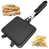 Frühstücks Sandwichhersteller gerösteter Sandwichhersteller Nicht-Stick-Frühstücks-Sandwich-Makercamping-Toaster für Herd Top für Camping-Sandwich im Freien im Freien im Freien