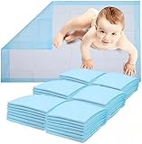 HEALQU Wickelunterlage Einweg – Baby Wickelauflagen 100 Stück – extra weich, saugfähig und wasserdicht – Für sauberes Wechseln von Windeln, ideal für unterwegs (43 x 60cm)