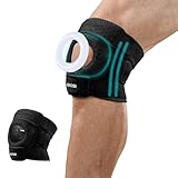 Kniebandage Männer Damen Verstellbar mit Seitlichen Stabilisatoren und Patella-Gelpolstern, Bandage Knie für Arthrose, Meniskus Lindert Knieschmerzen, Knee Support Ideal für Sport, Laufen, Fitness