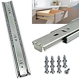 BRESKO 1 Paar (2 Stk.) Schubladenschienen 30-70 cm Vollauszug mit und ohne SoftClose Kugelführung (30cm ohne SoftClose)