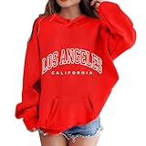 Generisch Mädchen Jungen Kapuzenpullover Langarm Weiches Sweatshirt Grafik Hoody Kinder Süße Pullover Top Kleidung Für Mädchen (Red, 4-5 Years)