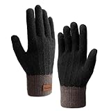 Homealexa Winterhandschuhe Touchscreen Handschuhe Strick Fingerhandschuhe Sport Warm und Winddicht Winterhandschuhe für Skifahren Radfahren und SMS, Geeinget für Damen und Herren