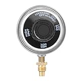 ZAWELIYO Gasregler, Verstellbares Niederdruck-Steuerventil aus Zinklegierung 1'-20UNF für BBQ-Grill-Heizbrenner, 47600 BTU/Std