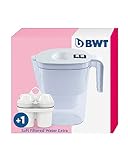 BWT Wasserfilter Vida Weiß 2,6L | Filter mit 1 Soft Filtered Water Extra Filterkartusche | Wasserfilter Trinkwasser | Filtert Kalk, Chlor, Blei & Kupfer