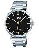 CIVO Uhren Herren Edelstahl Armbanduhr: Minimalismus Analog Quarz - Silber Wasserdicht Herrenuhr