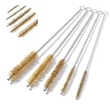 5 Stück Messingbürste Set 30 Cm Lang 6 Mm/8 Mm/12 Mm/15 Mm/18 Mm Messingdraht Rohrbürste Drahtbürste Messing Rohrbürsten Rohrreinigungs Bürste Zum Reinigen Rohren Flaschen Und Autoteilen