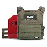 SUPRFIT - Sigurd 3D Gewichtsweste mit 2 x 2.6 kg für Calisthenics, Krafttraining & Crossfit - Verstellbare Weight Vest für bis zu 17 kg - Unisex Trainingsweste mit Gewichten - Weighted Vest Olivgrün