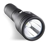 Cressi Astra 2100 Torch Black - Hochleistungs LED Unterwasserlampe mit hoher Leuchtkraft, 2100 Lumen, Wasserdicht, IPX8, 100m, Unisex, Schwarz und Kompakt für Tauchen, Angeln, Wassererkundungen