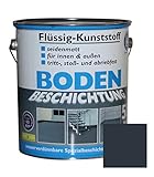 Flüssig Kunststoff 5L Acryl Bodenbeschichtung 50m² Betonfarbe Beton Beschichtung (Anthrazitgrau)