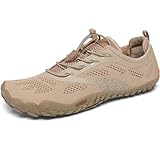 SAGUARO Barfußschuhe Herren Fitnessschuhe Damen Traillaufschuhe rutschfest Unisex Barfussschuhe Atmungsaktiv Leicht Sommer Outdoor Braun 40 EU