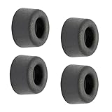 WAGNER Wandtürstopper VULKANO MINI 4tlg. Set - Durchmesser Ø 20 x 10 mm, Puffer aus hochwertigem Vollgummi, schwarz, zum Schrauben - 15501004