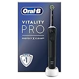 Oral-B Vitality Pro Elektrische Zahnbürste — Electric Toothbrush, Inkl. 1 Aufsteckbürste — 3 Putzmodi für Zahnpflege, Zahnbürste Elektrisch, Designed by Braun, Schwarz