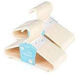 ilauke Babykleiderbügel Set, 60 Stück Kinderkleiderbügel Kleiderbügel Kleiderbügel für Babys und Kleinkinder, 28,5CM, Beige