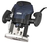 FERM PRM1015 Oberfräse - Fräsmaschine - 1300W - LED-Arbeitslicht - Soft griff - Mit Vakuum-Adapter - Inkl. Parallel Führung und 6-Teilige Nuthobelsatz