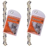 DIY-24H | 2 Sägeketten Halbmeißel 25cm Schnittlänge, 1,1mm 3/8' 40TG kompatibel mit WORX, Dolmar, Makita, Stihl