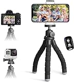 UBeesize Handy Stativ, Mini Stativ für Smartphone und Kamera, Tripod Ständer mit Wireless Fernbedienung