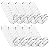 Healeved Selbstklebende Wandhaken 10 Stück Transparenter Acryl Handtuchhaken Multifunktional für Bad Küche und Schlafzimmer Kratzfreie Oberfläche Platzsparend