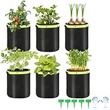 5 Stück 40L Kartoffel Pflanzsack, 10 Gallonen Pflanzsäcke für Kartoffeln, Vliesstoff Pflanztasche mit Griffe für Kartoffeln, Tomaten und Erdbeeren