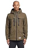 khujo Herren Jacke Steve Sommerjacke mit großen Taschen Kapuze und Mesh-Futter