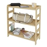 Lenmar Serie R, Natur, Braun, Holzregal, Kiefer, Holz, Hellbeige, 3-5 Böden, 89-166 cm Bücherregal, Holzregal, Standregal, Wandregal (R-02, 89x83x33 cm, 3 Böden, Natur)