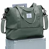 Reisetasche Damen Sporttasche 40x20x25 Ryanair Handgepäck Tasche Weekender Bag Schwimmtasche Wasserdicht Travel Duffle Bag Fitnesstasche Trainingstasche Frauen für Reise Gym,J3-Green